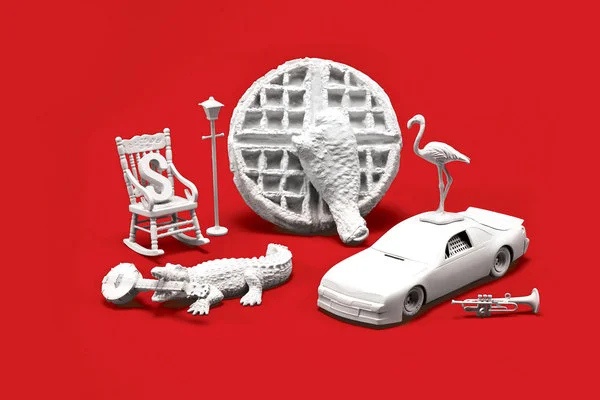 Photo Illustrations for the Regional Design Annual, depicting different design epicenters across the country, 2009.