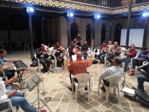 A performance in Basra, Iraq, of "Panorama Joy" by Qays Owda Qasim.