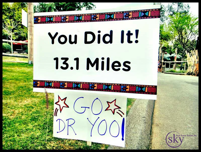 Photo: Sign we made for Dr. Yoo.