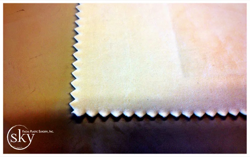 PHOTO: White fabric chosen for valances.