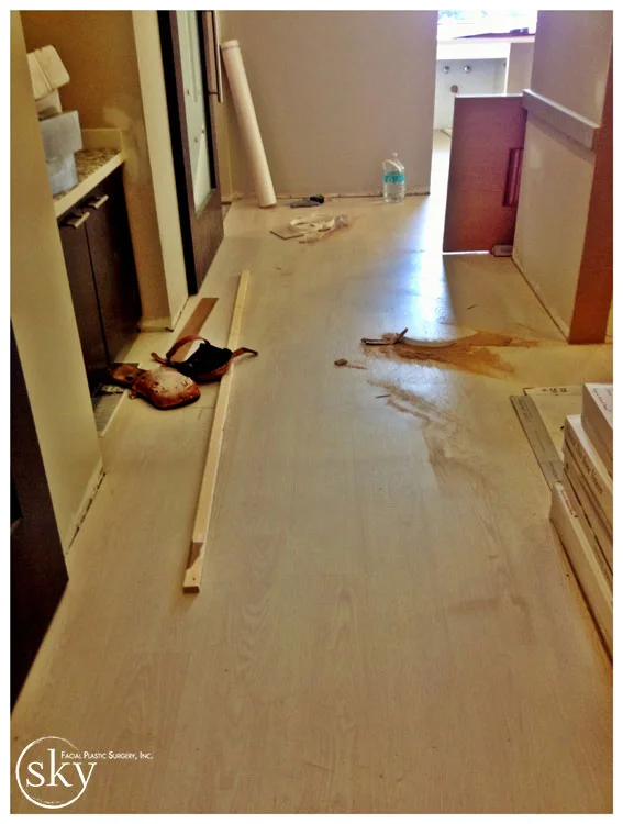 PHOTO: Wood floor in hallway.