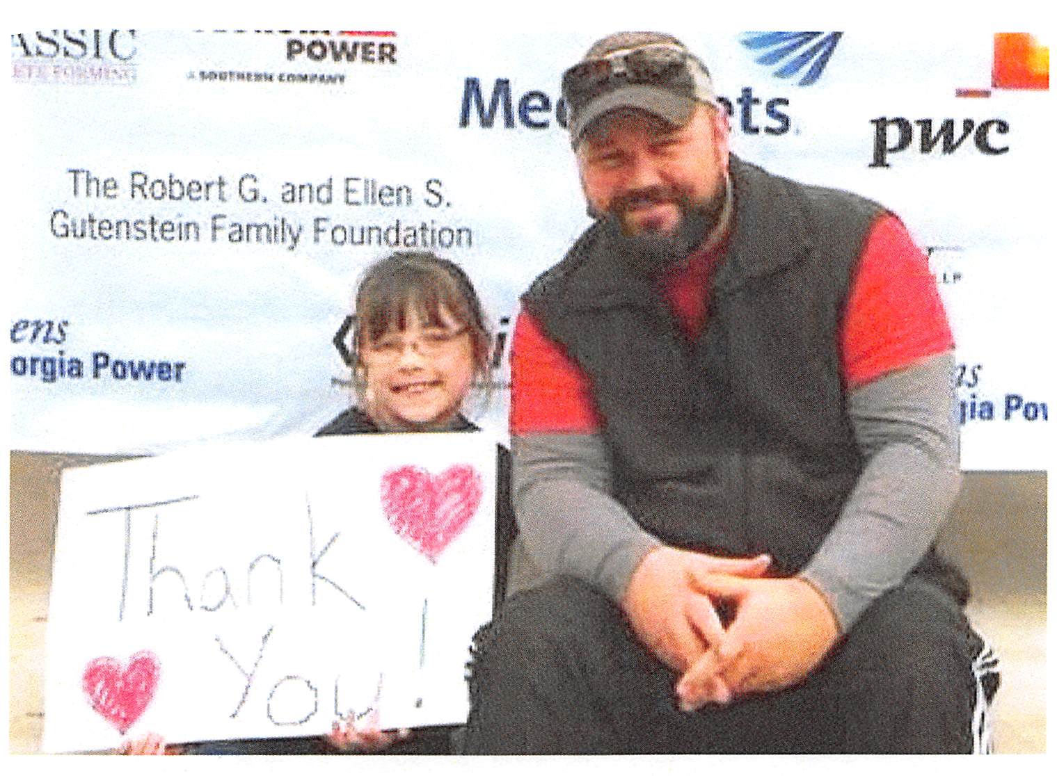 PHOTO: Bridget with volunteer Charles Miller