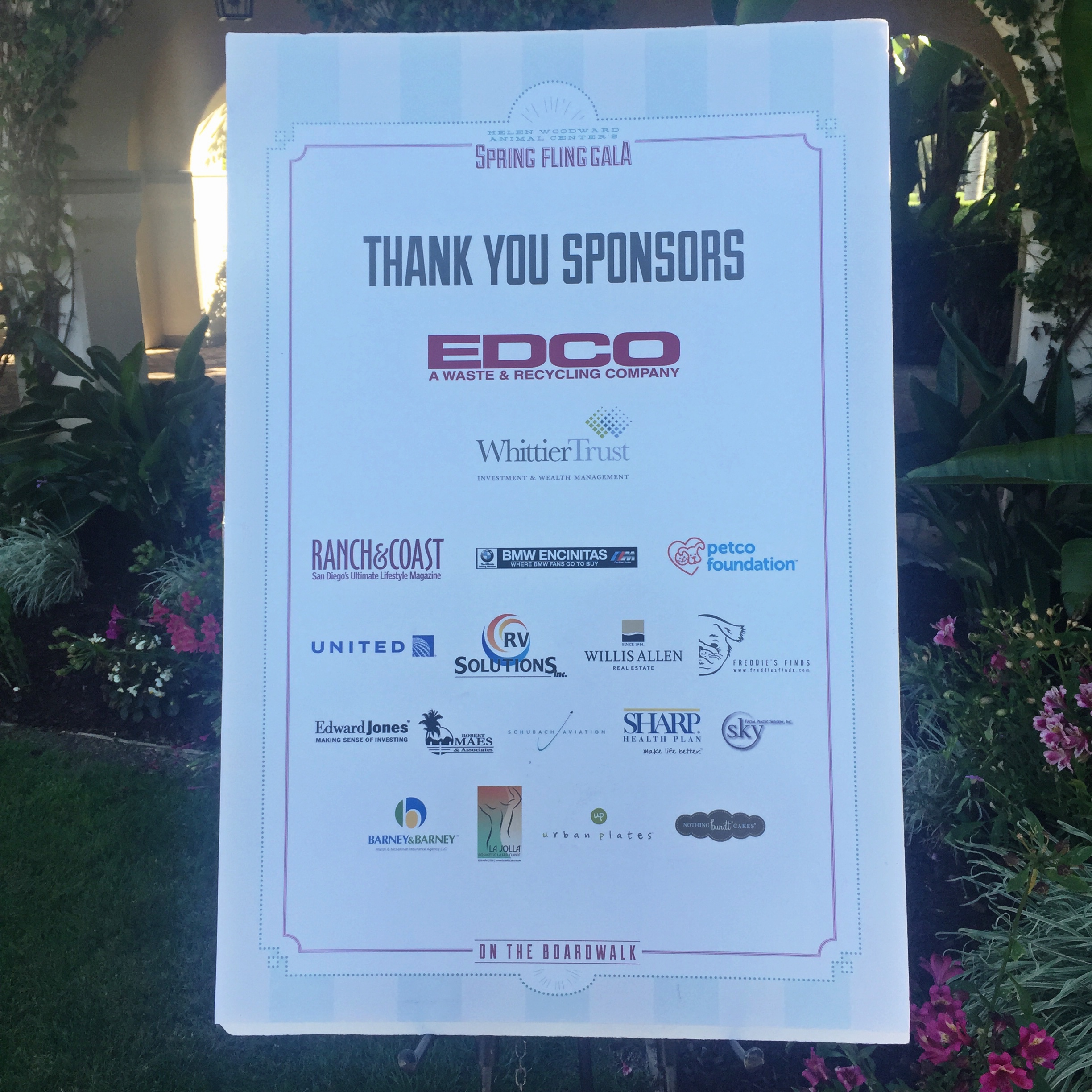 PHOTO: HWAC banner recognizes SKY as a Spring Fling sponsor.