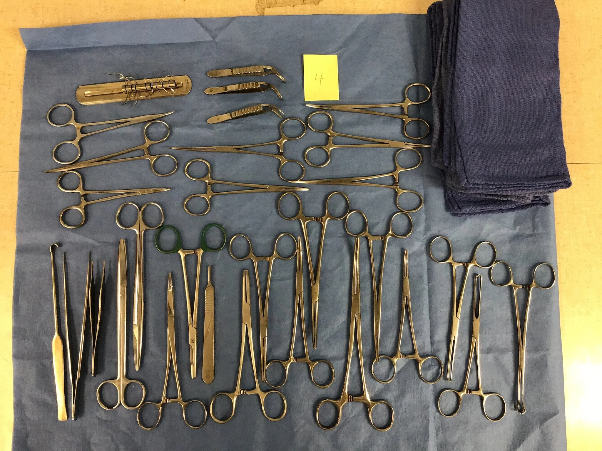 SOLD 250.00 General Surgery and Spay Instrument Packs — Used Vet