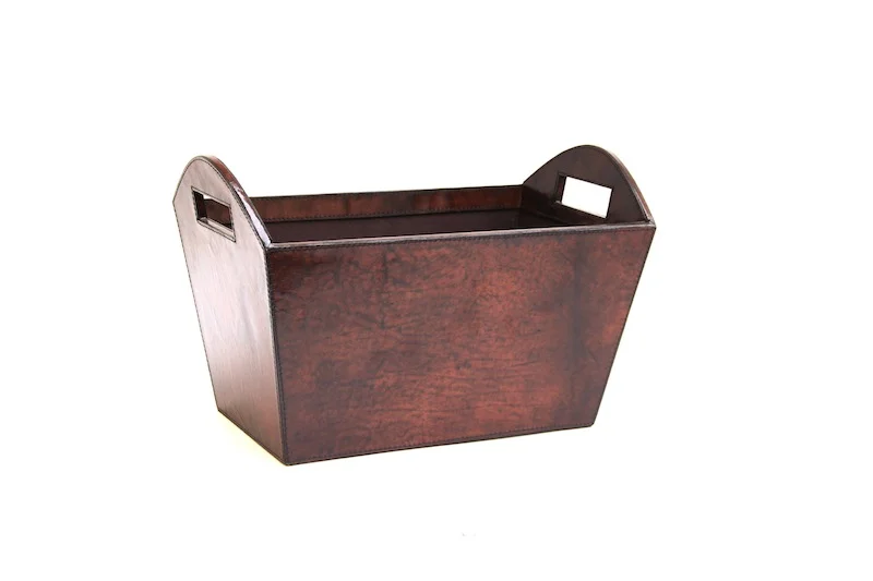 Leather Magazine Bin, Brown
16×9.5×10.5h
WSHG318SB