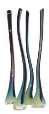 Glass Wisp Vessel, Blue Iris,
28"h