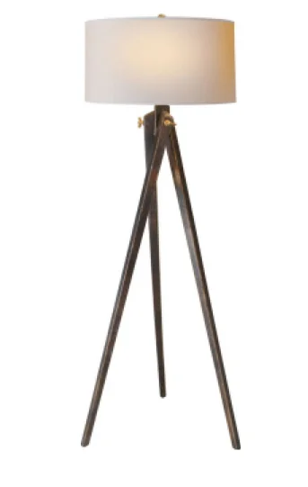 Tripod Floor Lamp Tudor Brown with Natural Paper Shade 61"h VCSL1700TB-NP Also Available in French Wax