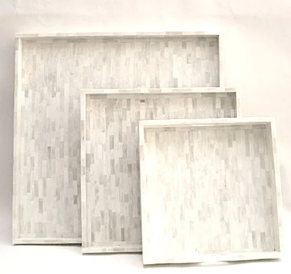 Square Bone Tray
18sq x3"h
BIP348
22sq. x 2"h
BIP347
30"sq x2"h
BIR151A