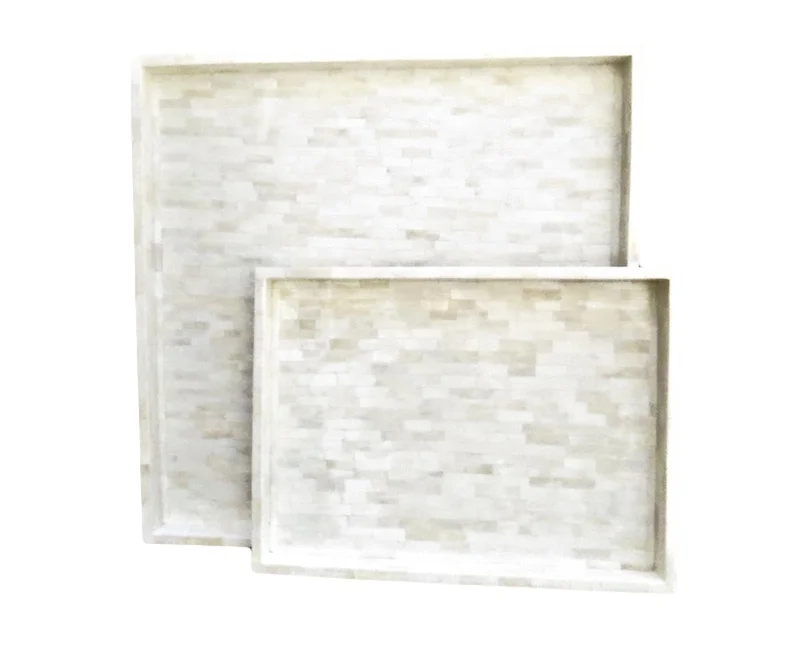 XL Bone Tray 30sx2"h BIR151 Cream Bone Tray 24x18x2"h BIP395
