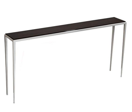 Ebony/Polished Nickel Thin Sofa Back Console 60x10x30h IH135092
