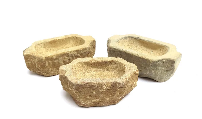 Stone Mortar 13x7x5.5h +/- GVEB0318
