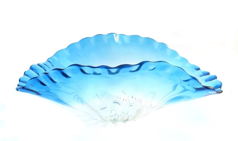 Weymouth Blue Rufflled Rim Bowl 27x18.5x10"h CD5171