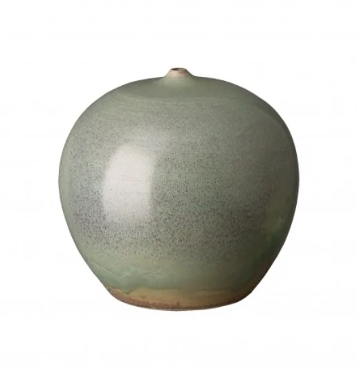 Ceramic Cocoon Vase 12x11.5h, Jade EY4072JF