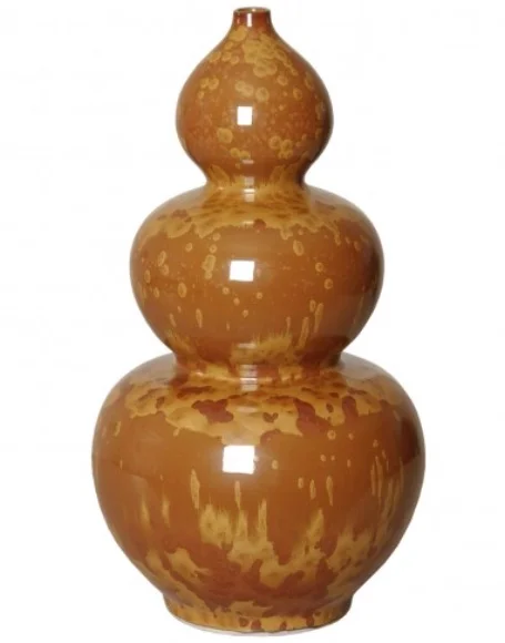 Triple Gourd Vase in Crystal Bronze 8.5x19"h EY4040CB