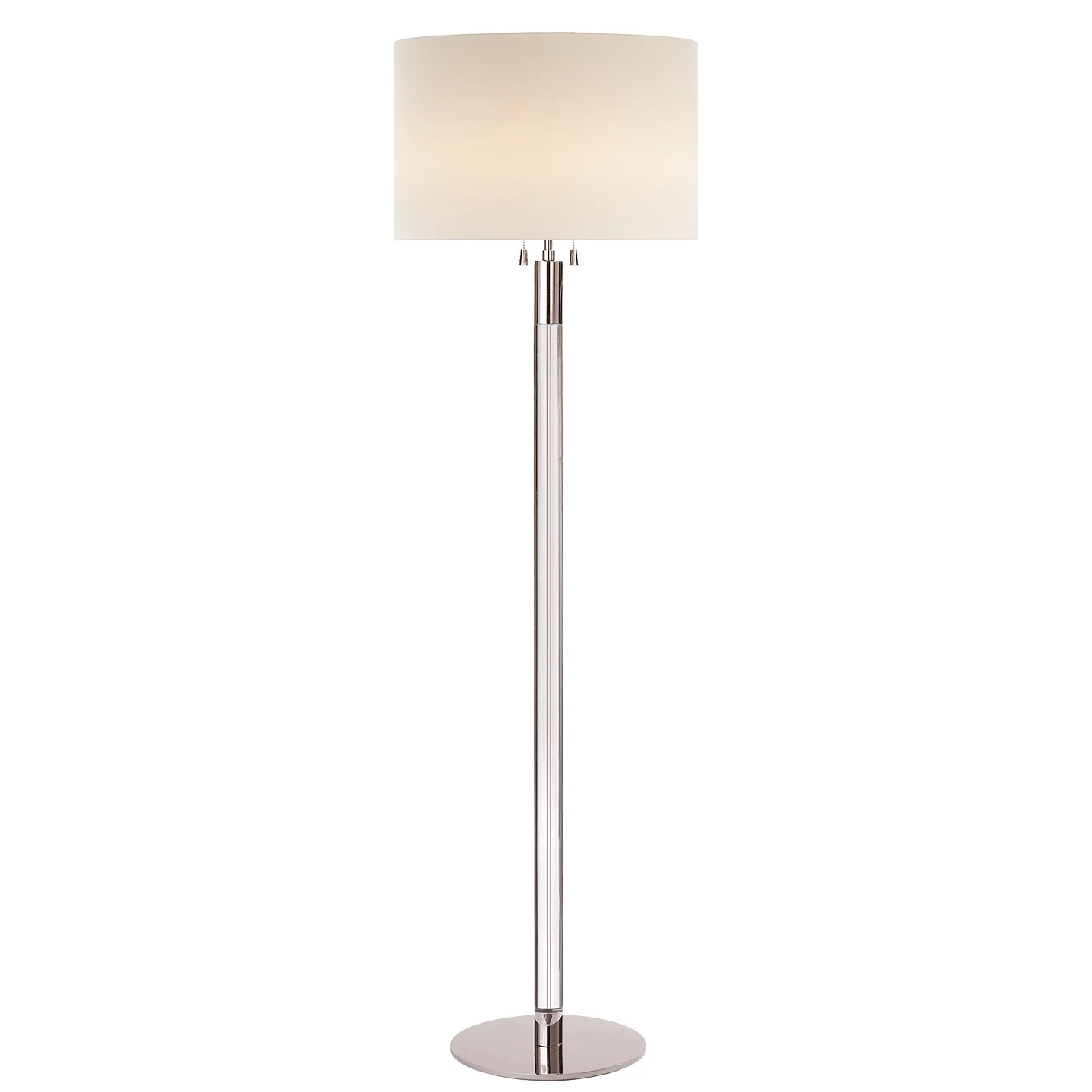 Riga Floor Lamp in Poilished Nickel and Crystal 60"h VCARN1005PN