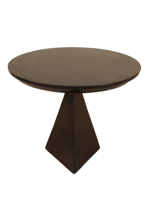 Geo Side Table, Black Stone 28dx24h MC57-6011