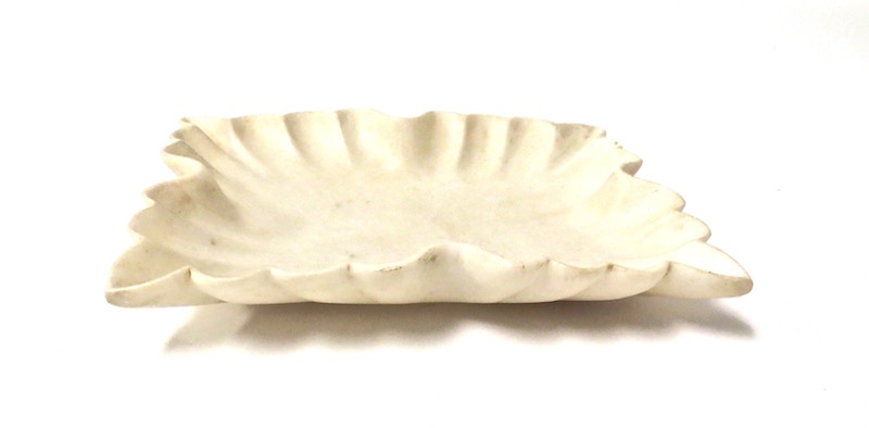 Fluted Rectangular Marble Tray 12x10x2h GV7.90559