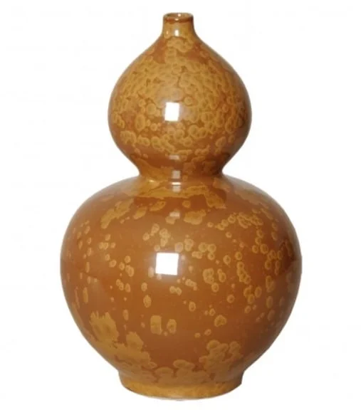 Double Gourd Vase, Crystal Bronze, 7dx14h EY4030CB