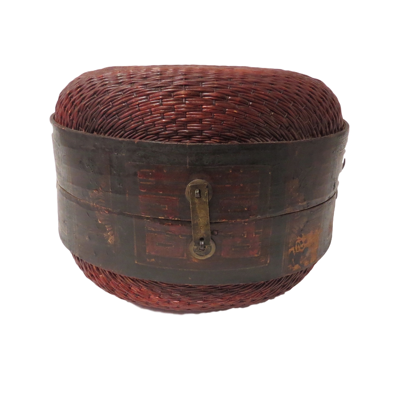 Vintage Thai Hat Box 14dx11h OP088