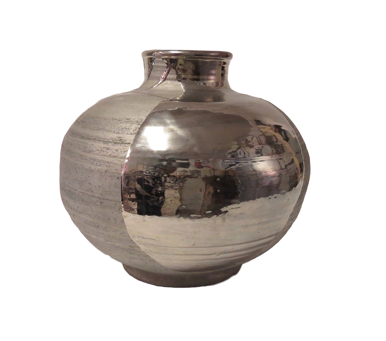 Tatiana, Fat Belly, Ceramic Platinum Gloss/Matte Glaze, 14dx13h TA001