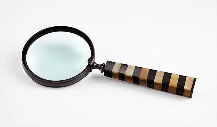Horn Striped Magnifying Glass 14" CD7052