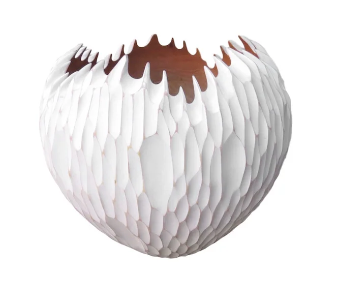 Tamarind Stunning Organic Bowl, Whitewash 11dx7"h BUIISOB