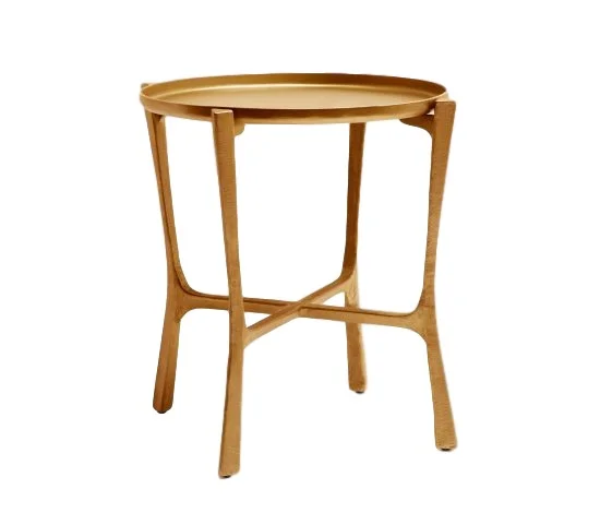 Tray Table, Aged Brass Finish/Iron 24dx24h MGADDLBR