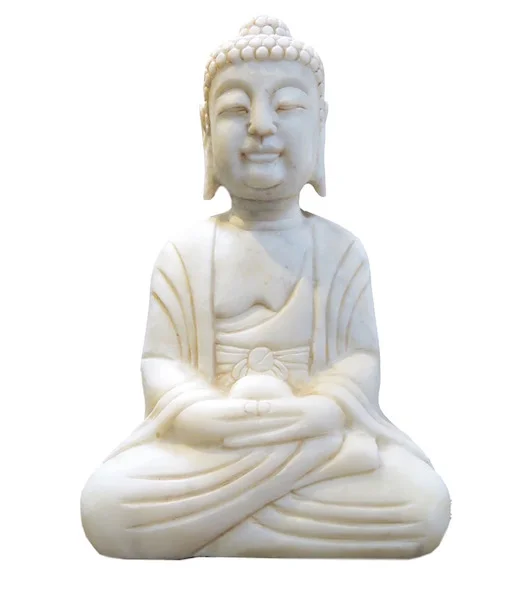 White Marble Sitting Buddha 11x4x16h OP242