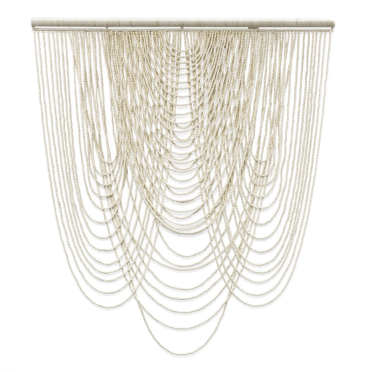 White Beaded Wall Hanging 40x45"h P139205