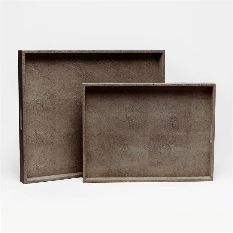 Oversize Faux Shagreen Tray, Seal 24x30 MGEMERXSL 18x24 MGEMERXSS