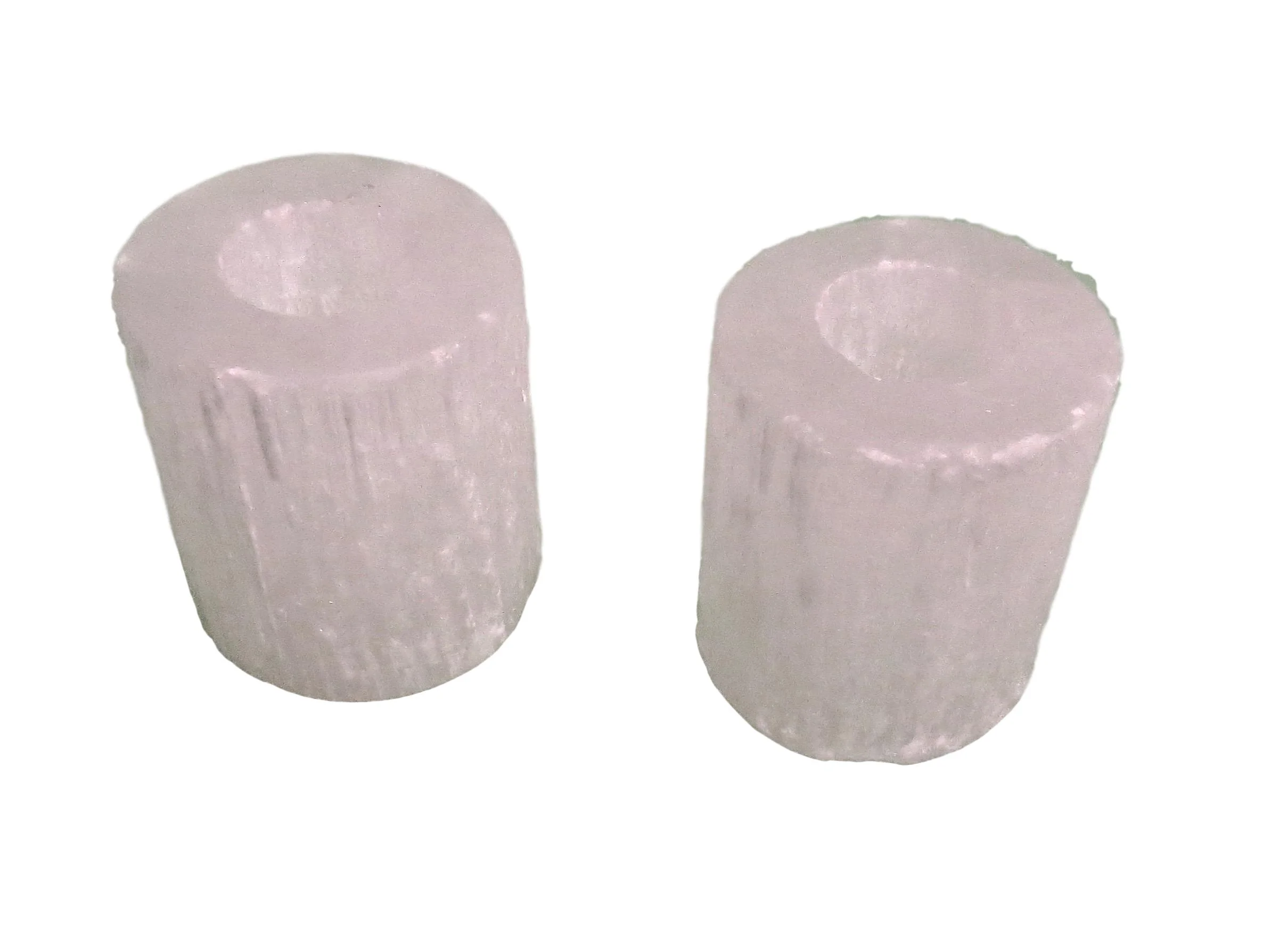 Selenite Candle Holders 4dx4.5h VOCHS