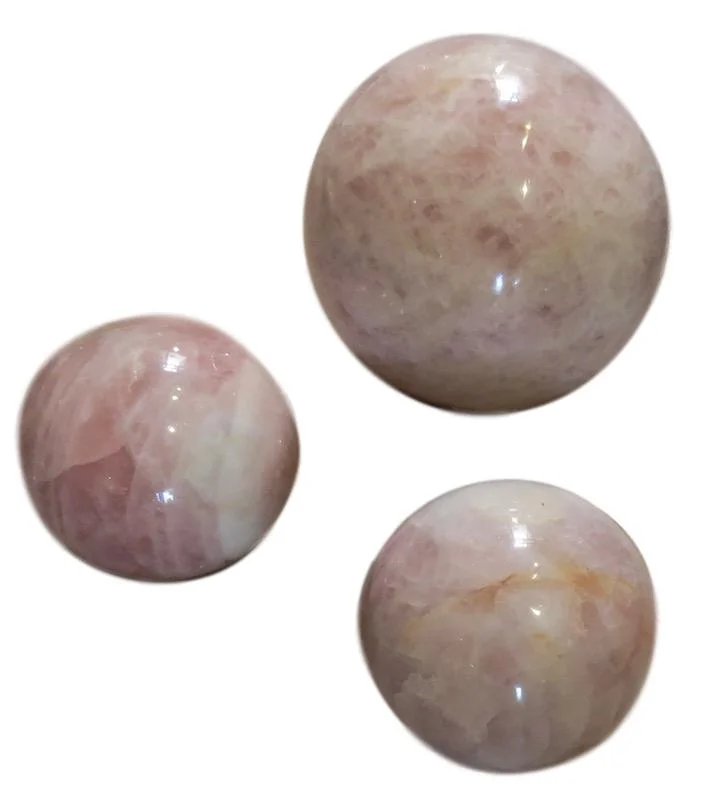 Rose Quartz Crystal Spheres 7"d MT491, 5"d FOS839