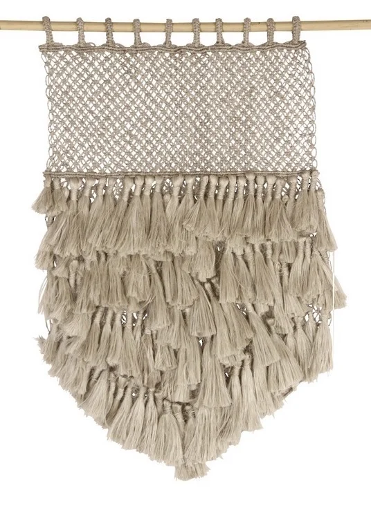 Jute Wall Hanging - Natural w/Tassels 18x25.5h DDRS005 40x57 DDRS016