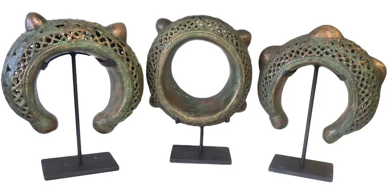 Large Bamun Bracelet Currency/Iron Stand Camaroon 10x4x12h +/- AF200AA