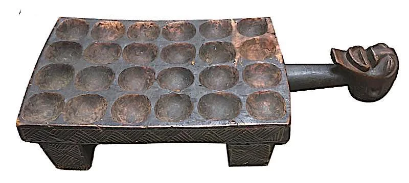 Antique Songye Game Board DRC, Africa 26x11x7.5h AF220