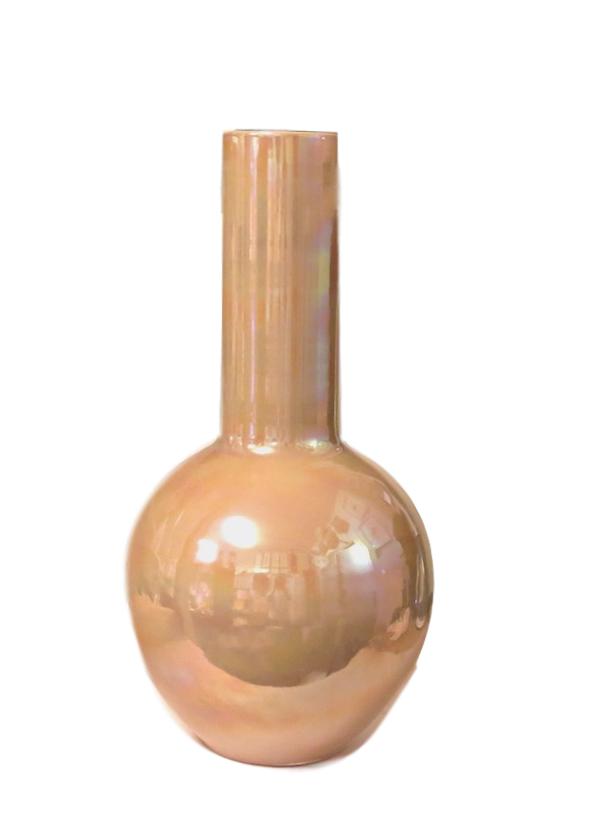 Ceramic Riyadh Vase XL, Macchiato 11dx24h EUHV109XM