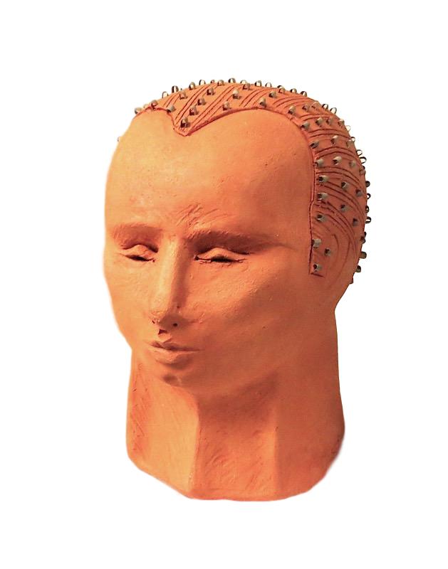 Elisa Pena, Bust, Terra Cotta/Metal 9.5x13x16h RLX532