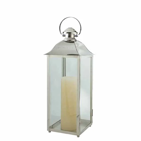 Charleston Lantern, , Stainless, Polished Nickel 10x30h CT814414