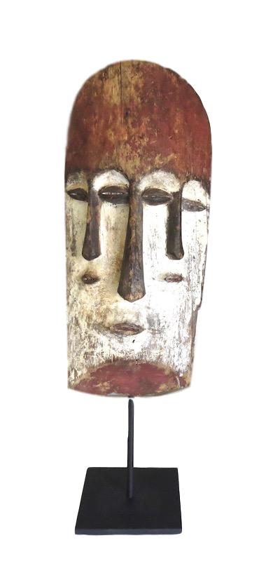 Vintage Fang Mask Gabon/Iron Stand, Africa 8x7x16h AF222AA
