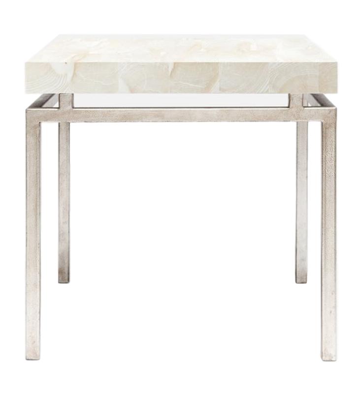 Clamstone/Champagne Finished Iron 22x22x21h MGBENJAMIN
