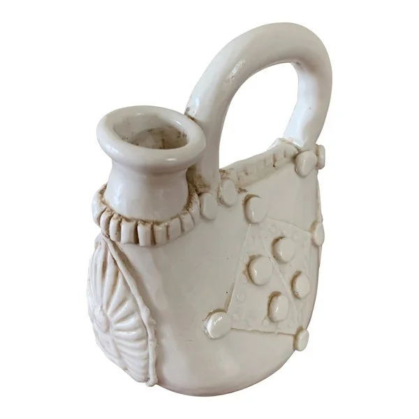 Chinese White w/Flowers Ceramic Wine Pot 5x3x5.5h OP061