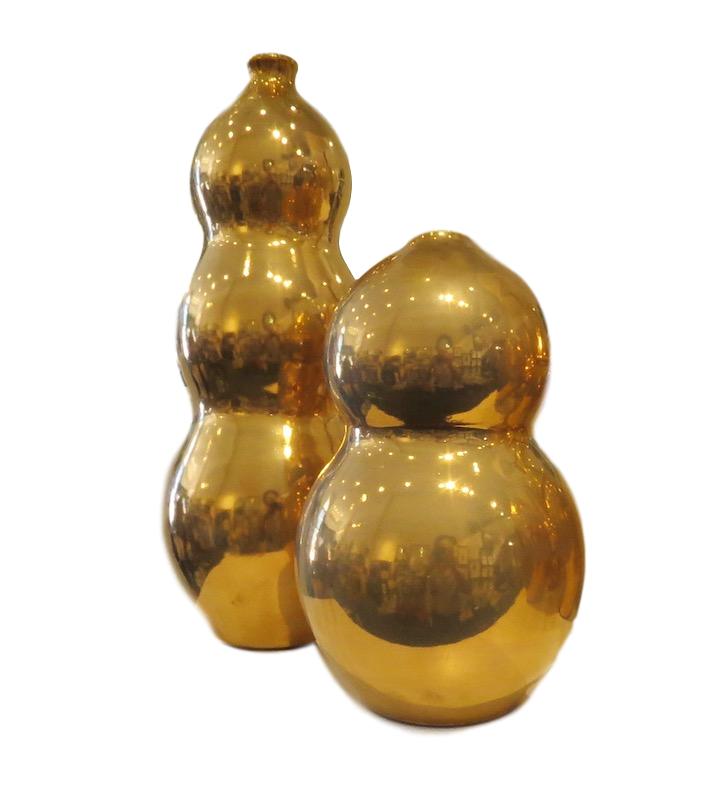 Brunei Ceramic Vase - 23k Gold Luster 6.5dx17h EUHV136P Praag Ceramic Vase - 23k Gold Luster 6.5dx11h EUHV157P