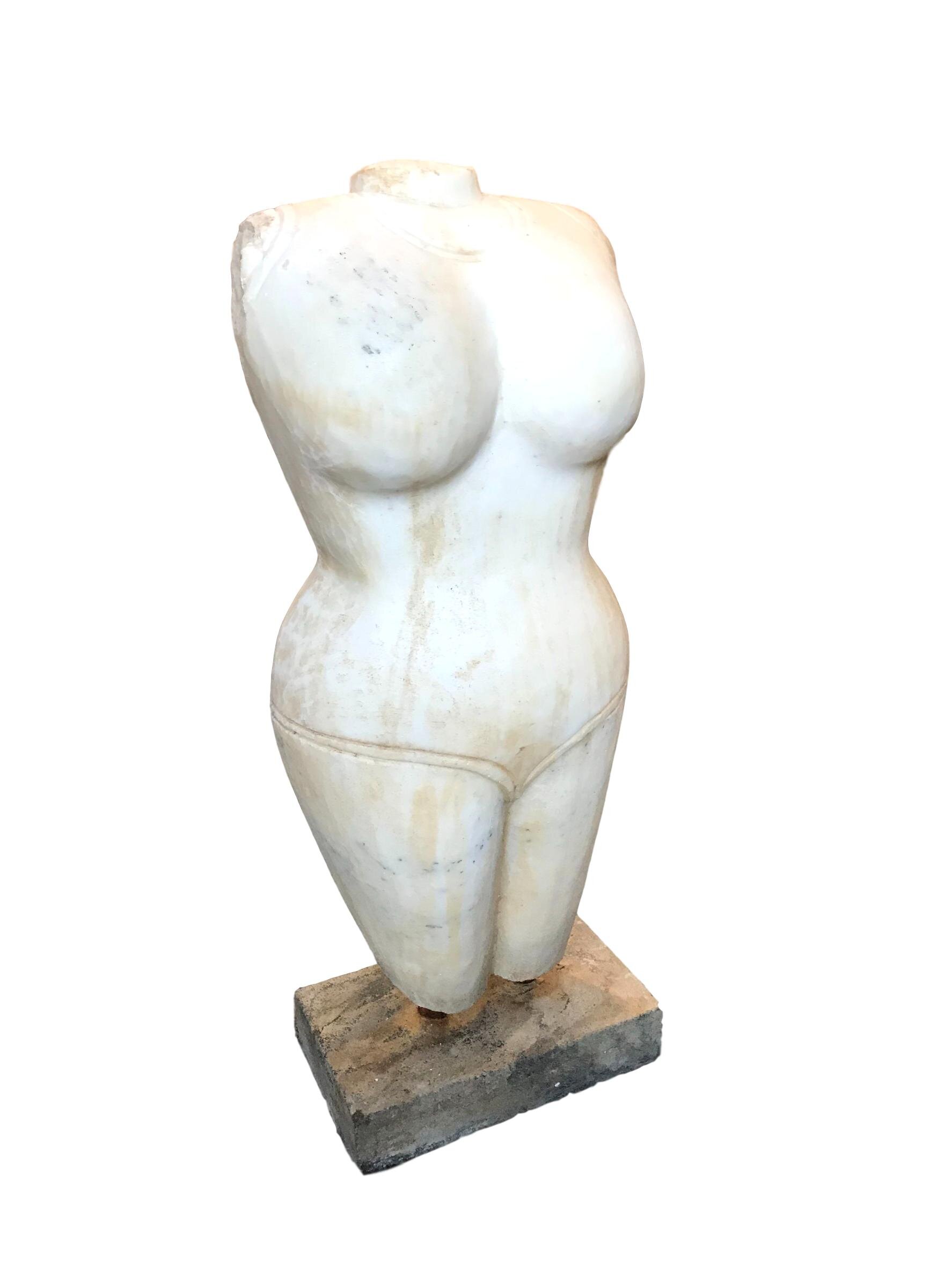 Large Stone Female Torso 10x6.5x25h +/- BOB6258