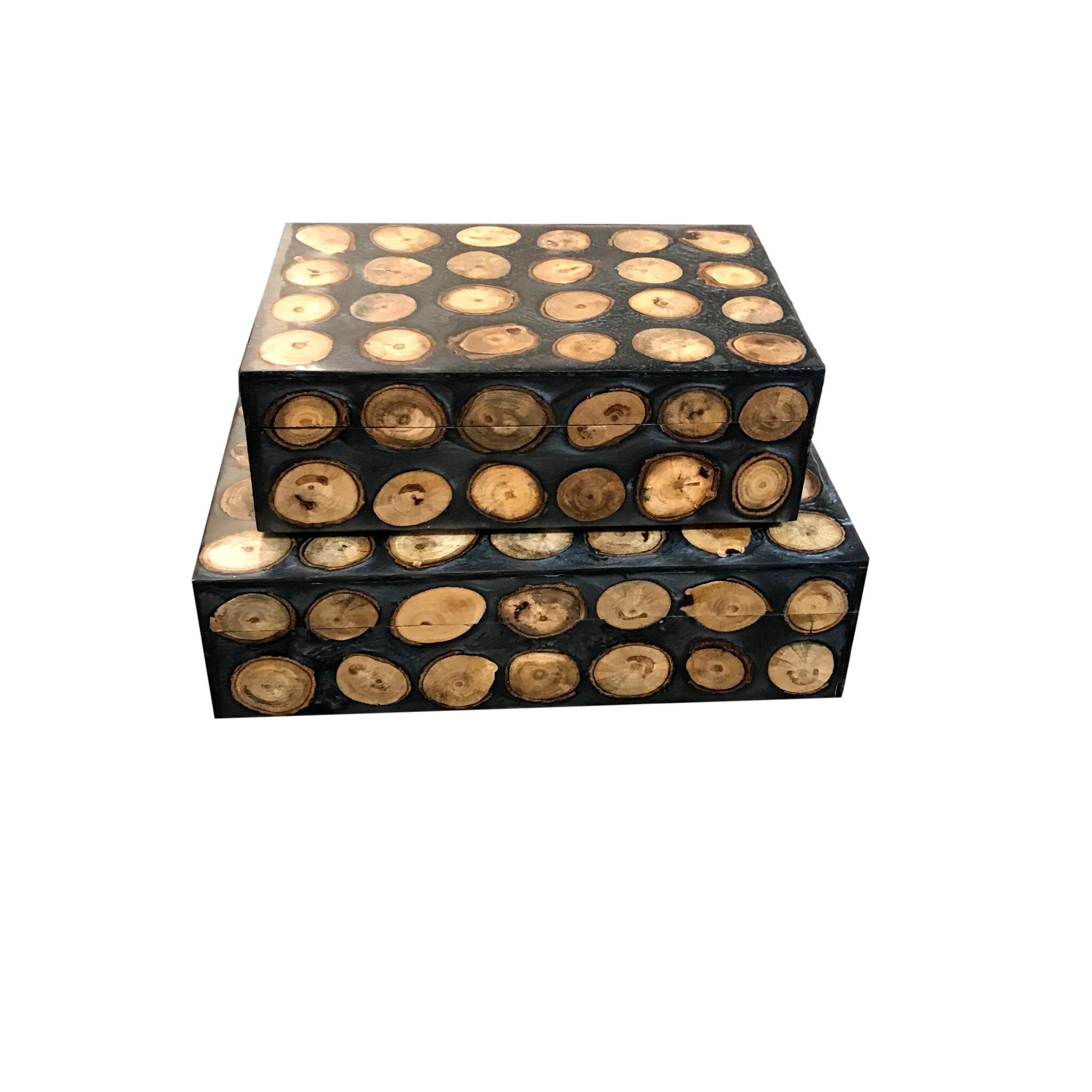 Branch Slice/Resin Box Small - 10x7x3h - BIJ646S Large - 12x9x3h - BIJ646L