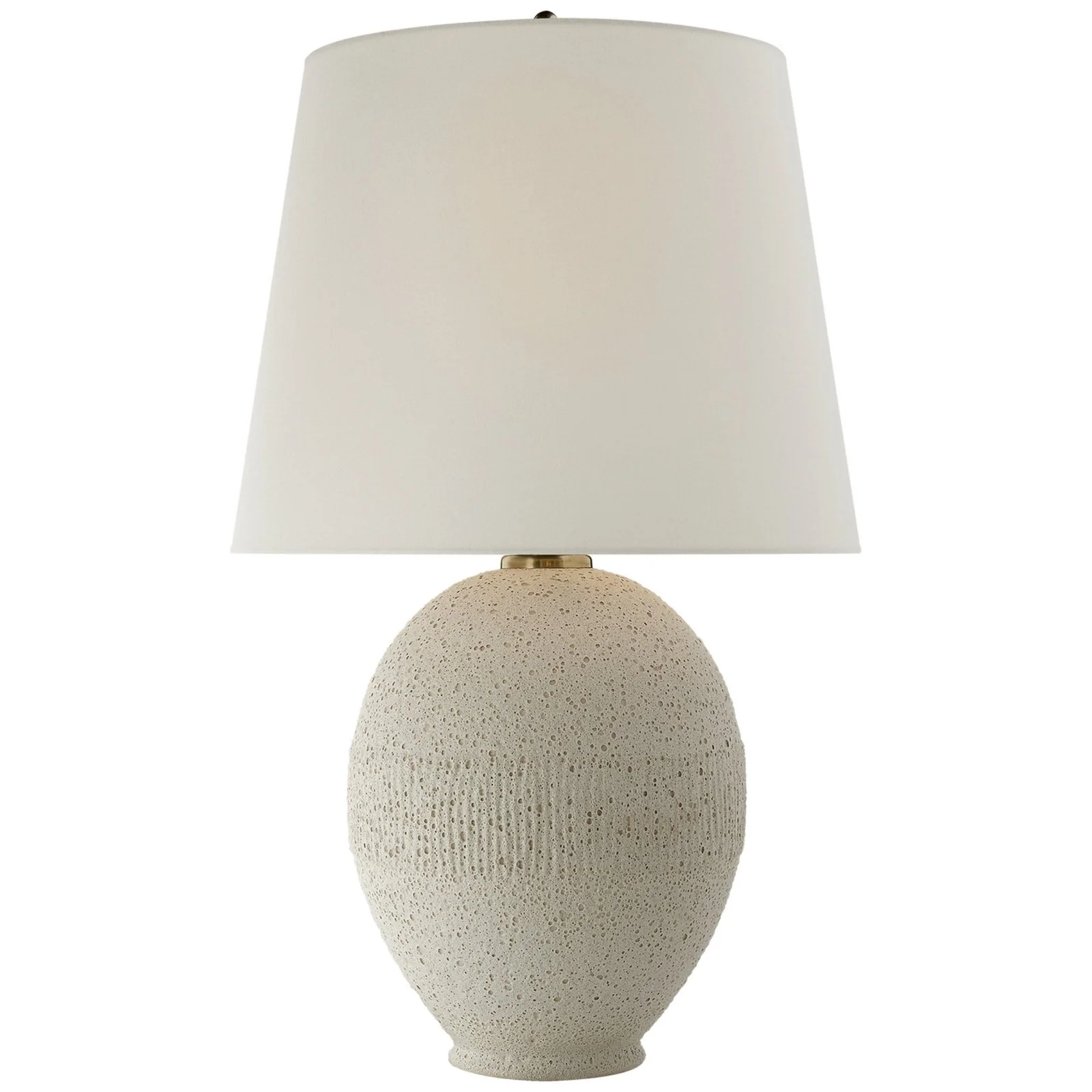 Toulon Table Lamp, Volcanic Ivory w/Linen Shade 13dx27h - VCARN3655VIL