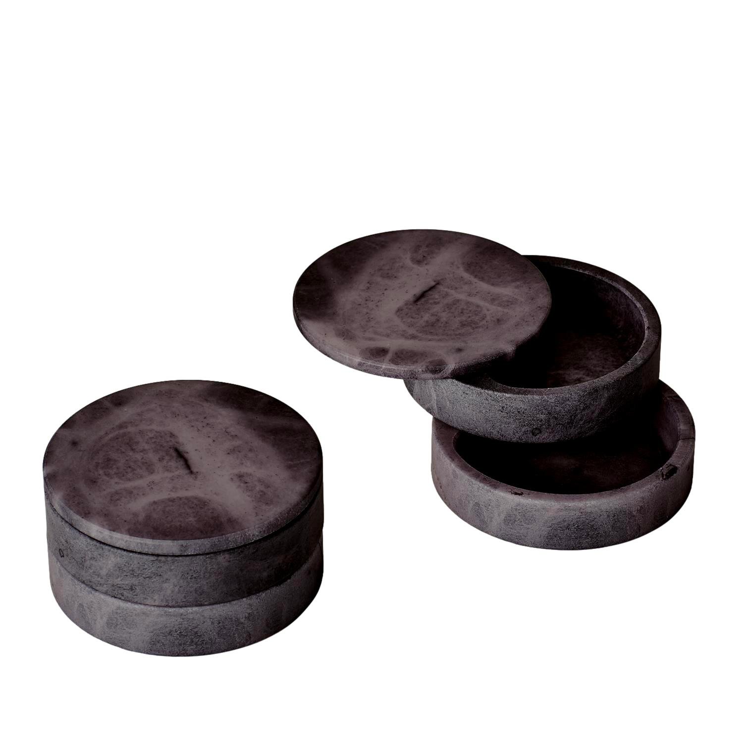 Alabaster Swivel Box Grey 5dx2.5h - GV3.31565