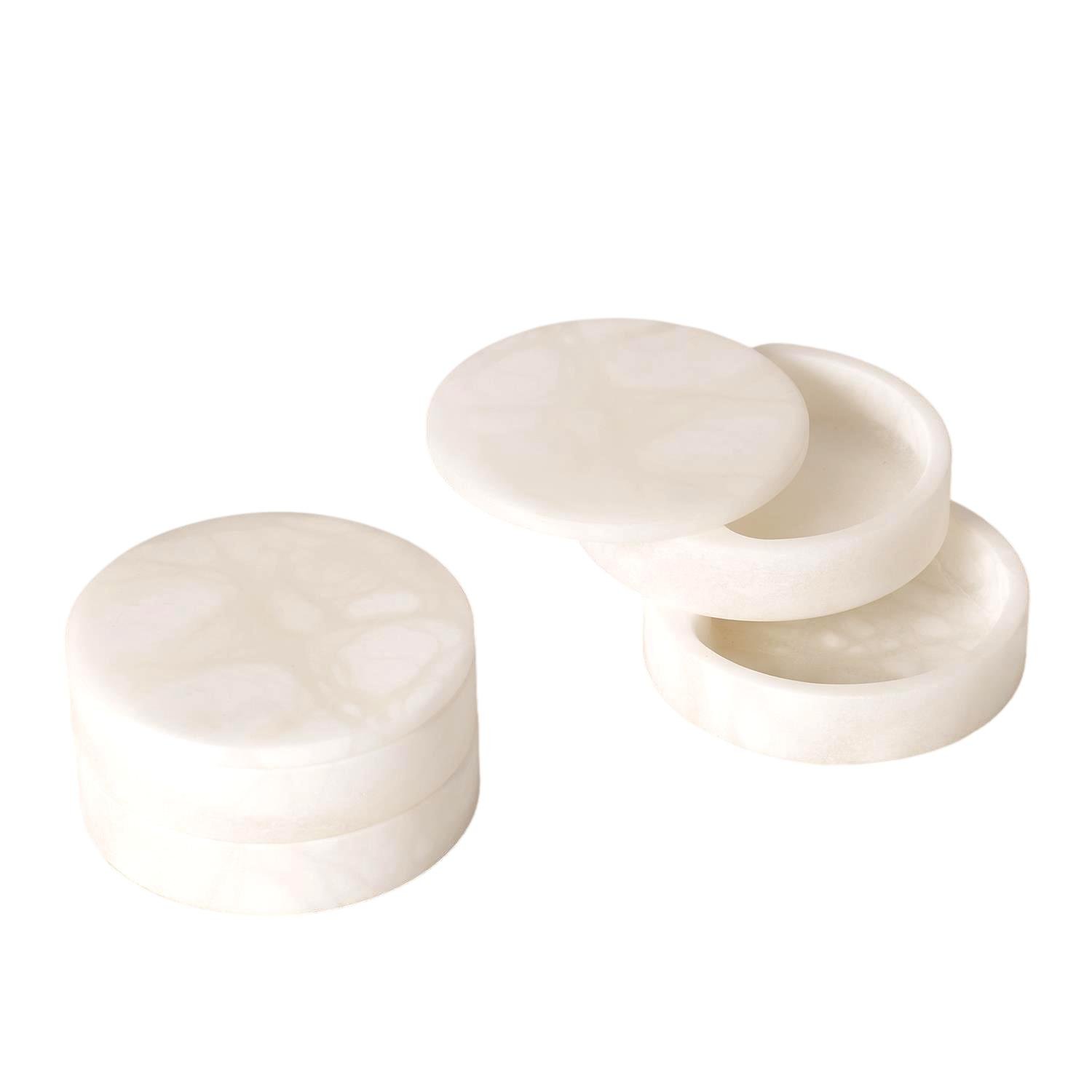 Alabaster Swivel Box White 5dx2.5h - GV3.31562