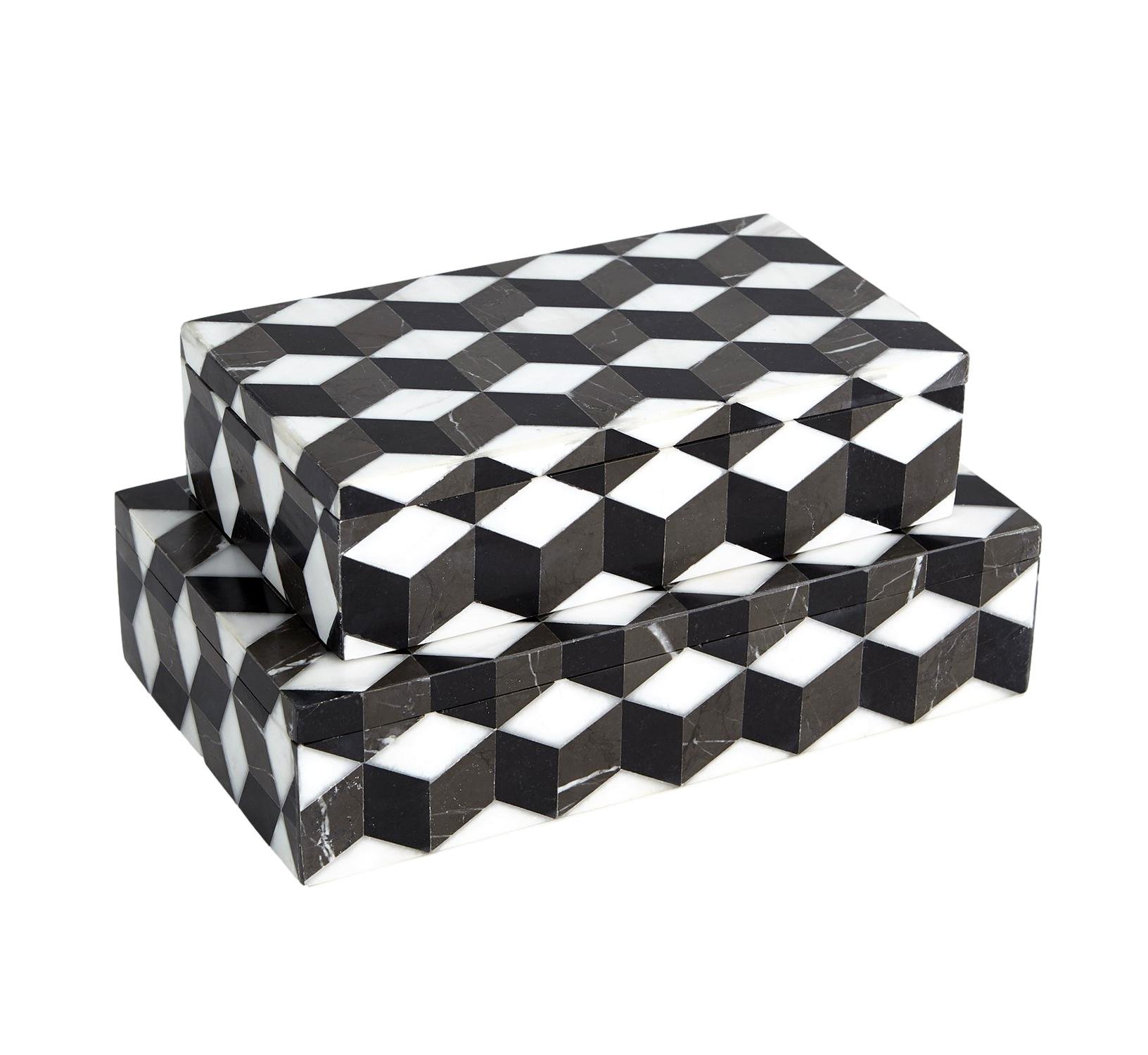 Marble Escher Box Small - 8.5x5x1.5h - GV9.93566 Large - 11x6.5x3h - GV9.93565