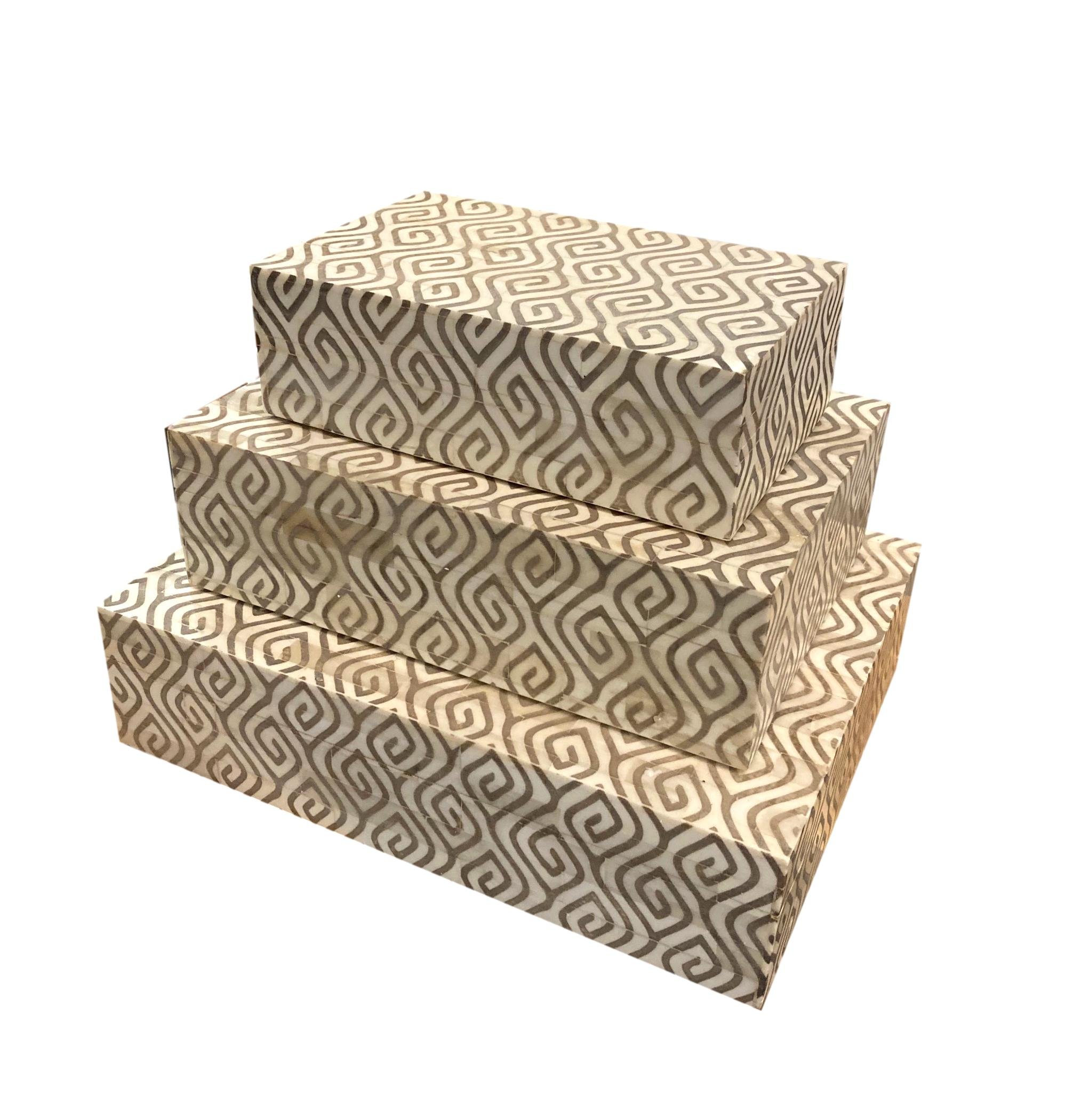 Bone Bombay Key Box Taupe Small - 5x8x2.75h - BIU632S Medium - 10x7x3h - BIU632M Large - 9x12x3.5h - BIU632L