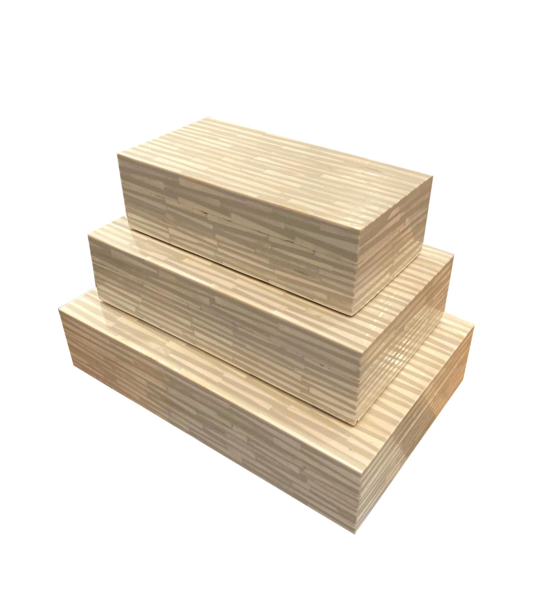 Bone Resin Shard Box Small - 10x5x3h - BIU410S Medium - 12x7x3h - BIU410M Large - 14x9x3h - BIU410L